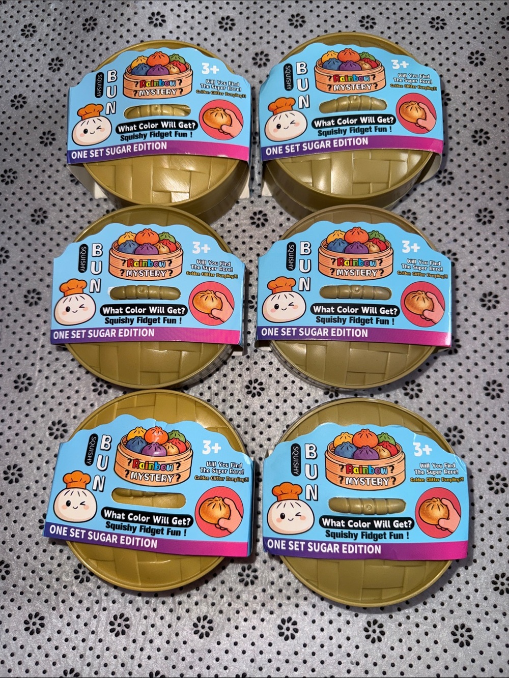 🛍 BUNDLE IS F 6 🛍 Rainbow Mystery Squishy Fidget Toy - Gold (Set Sugar Edition)